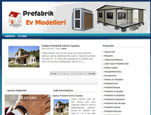 Tablet Screenshot of prefabrikevmodelleri.com